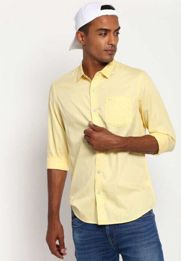 Pola garis-garis tipis dengan warna kuning cerah